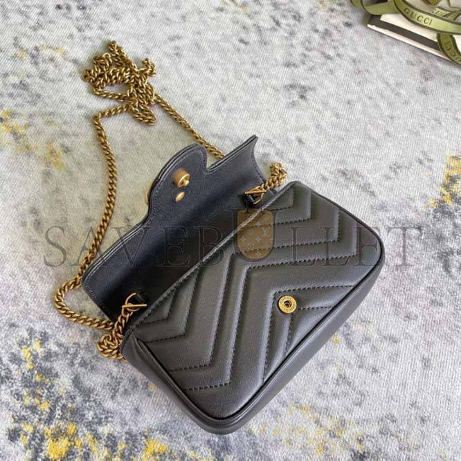 g*u*i marmont matelasse leather S*per mini bag 476433  (19.5*10.2*5.1cm)